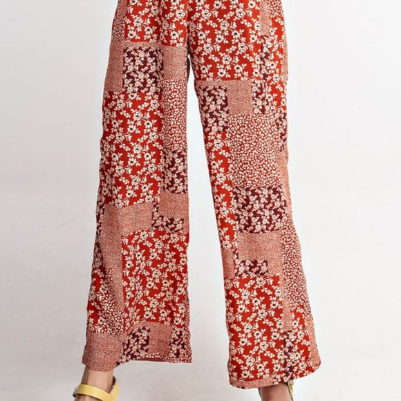 NEW Mix Floral Patch Print Button Front Jumpsuits - Picture 6 of 10